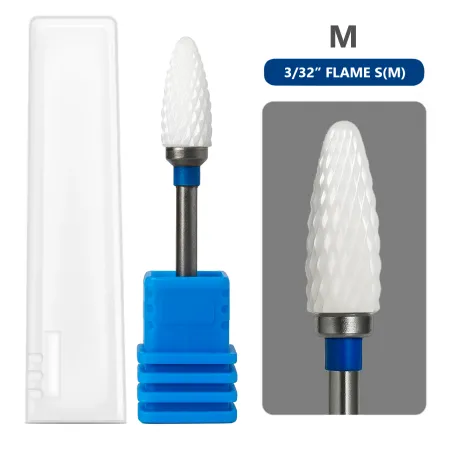 Frez ceramiczny stożek F1 niebieski 3/32″ M – średni, do manicure i pedicure